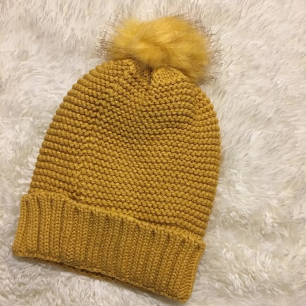 Faux Fur Pom Beanie